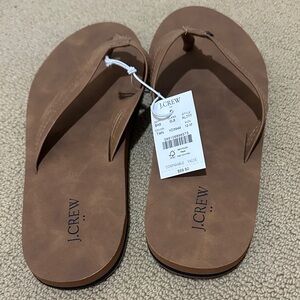 J. Crew Tan Flip Flops
